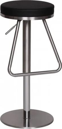 KADIMA DESIGN Barhocker Barhocker WL1.291 Schwarz Edelstahl höhenverstellbare Sitzfläche 54 - (Gepolstert, Thekenhocker 360° Drehbar, Tresenstuhl Modern), 79cm, Design Barstuhl mit Rückenlehne, Bistrohocker Barsitz
