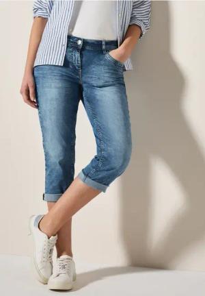 Cecil Damen 3/4 Jeans in Blau, Gr: 29
