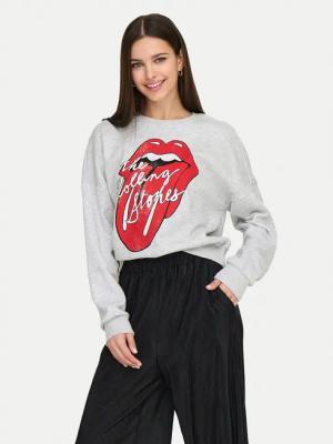 ONLY Sweatshirt Rolling Stones 15345927 Grau Regular Fit
