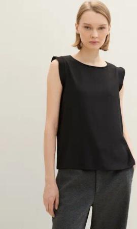 TOM TAILOR Denim T-Shirt Loose Fit Top mit Volantärmeln