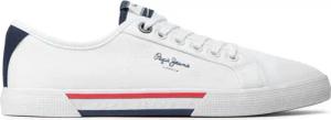 Pepe Jeans Sneakers aus Stoff Brady Basic PMS30816 Weiß
