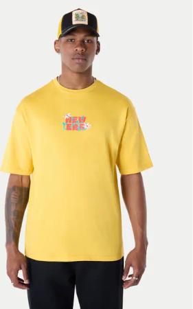 New Era T-Shirt 60596304 Gelb Regular Fit