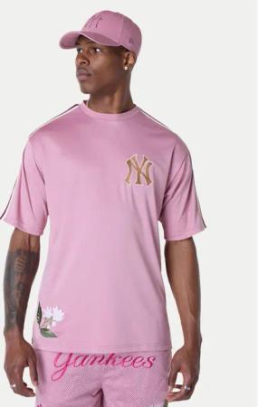 New Era T-Shirt New York Yankees MLB Floral 60596338 Rosa Regular Fit