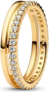 Ring für Damen Timeless, IP Gold, Zirkonia