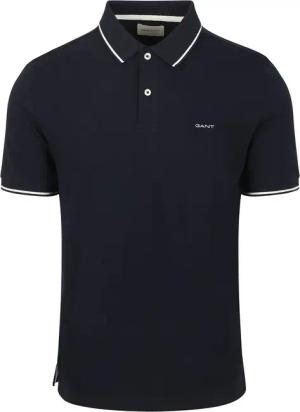 Gant Tipping Piqué Poloshirt Navy - Größe XXL