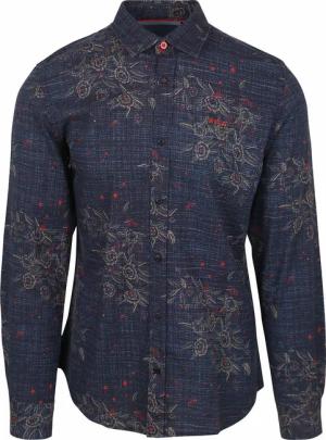 NZA Hemd Gunner Print Navy - Größe XL