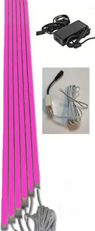 XENON LED Dekolicht 2340 LED ALU Leuchte f Paneele 18mm Abstand 4x150cm Netzteil PINK, Xenon / PINK