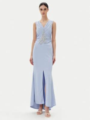 Rinascimento Abendkleid CFC0123081003 Himmelblau Regular Fit