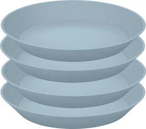 KOZIOL Teller "CONNECT PLATE", (Set, 4 St.), Made in Germany. Biozirkulärer Kunststoff, Ø 24 cm, tief