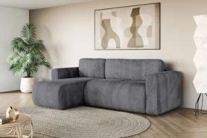 INOSIGN Ecksofa "Zacharia wahlweise Schlafsofa mit Bettkasten, B/T/H 250/166/86 cm", L-Form mit Wellenunterfederung, Recamiere beidseitig montierbar