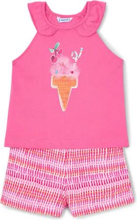 Mayoral Set Top und Shorts 3214 Rosa Regular Fit