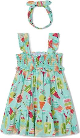Mayoral Sommerkleid 3939 Grün Regular Fit
