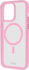 sbs Mag Frame Handy-Cover für Apple iPhone 15 Pro Max transparent, rosa