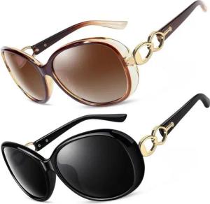 LuxusKollektion Sonnenbrille Damen Sonnenbrille Polarisiert Vintage Übergröße UV400 Schutz