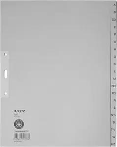 LEITZ Ordnerregister 1201 Vollformat, Überbreite A-Z grau 20-teilig, 10 Satz