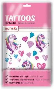 ROTH Klebetattoo Einhornportrait verschiedene Motive, 32 Etiketten