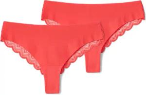 Tchibo - 2 Magic-Cut-Braziltangas - Damen - Gr. XS - rot