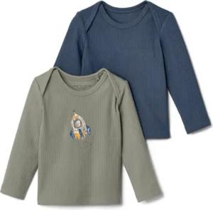 Tchibo - 2 Baby-Rippshirts - Herren - Gr. 86/92 - blau