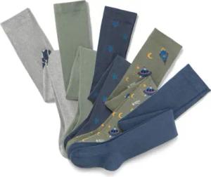 Tchibo - 5 Baumwoll-Strumpfhosen - Herren - Gr. 110/116 - blau/gestreift