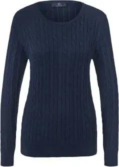 Tchibo - Zopfstrickpullover - Damen - Gr. M - dunkelblau