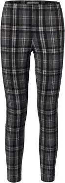 Tchibo - Karierte Stretchhose - Damen - Gr. 42 - schwarz/kariert
