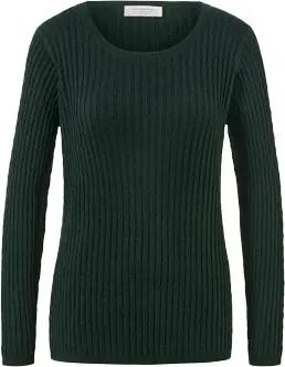 Tchibo - Zopfstrickpullover - Damen - Gr. XL - dunkelgrün