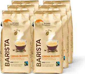 Tchibo - Barista Crema Blonde - 6x 1 kg Ganze Bohne - Intensität: 2/6
