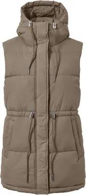 Tchibo - Stepp-Weste mit Kapuze - Damen - Gr. M - taupe