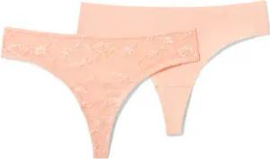 Tchibo - 2 Magic-Cut-Braziltangas - Damen - Gr. L - apricot