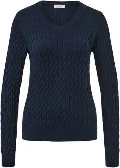 Tchibo - Zopfstrickpullover - Damen - Gr. XL - dunkelblau
