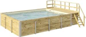 Weka Gartenpool inkl. Sonnendeck - braun