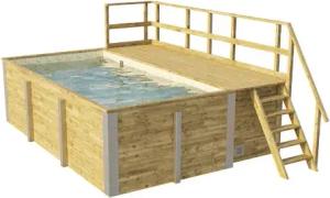 Weka Gartenpool inkl. Sonnendeck - braun
