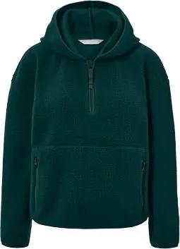 Tchibo - Teddy-Kapuzenpullover - Damen - Gr. S - dunkelgrün