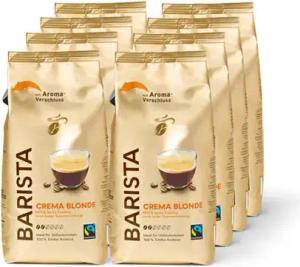 Tchibo - Barista Crema Blonde - 8x 1 kg Ganze Bohne - Intensität: 2/6
