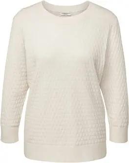 Tchibo - Strickpullover mit Struktur - Damen - Gr. XL - creme