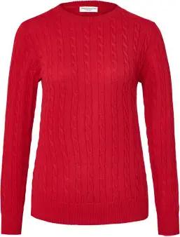 Tchibo - Zopfstrickpullover - Damen - Gr. XL - rot