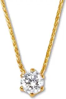 Tchibo - 585 Gold-Kette mit Brillantanhänger - gold