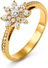 Tchibo - 585 Gold-Ring mit 31 Brillanten - Gr. 18 - gold