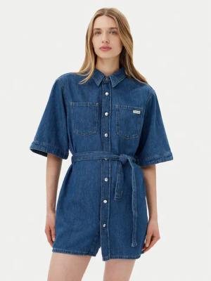 Calvin Klein Jeans Jeanskleid J20J225169 Blau Boxy Fit