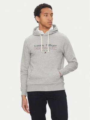 Tommy Hilfiger Sweatshirt Center Stack MW0MW38672 Grau Regular Fit