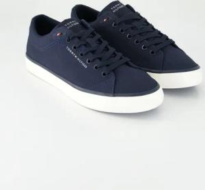 Tommy Hilfiger Schuhe - TH HI Vulc LOW Core Canvas Textil (Blau, Gr. 44)