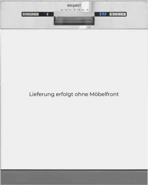 exquisit teilintegrierbarer Geschirrspüler EGSP2113-EB-030E, 11 l, 13 Maßgedecke, 7 Programme, ECO-Programm