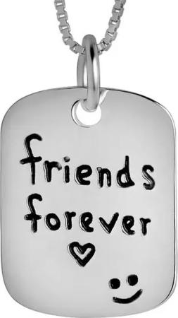 Schmuck-Elfe Kette mit Anhänger „friends forever“, 925 Sterling Silber