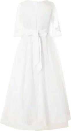 Dalary Tüllkleid Blumenmädchenkleid Kommunionkleid Dalary DK-218 Weiß
