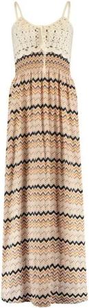 LaMarta Maxikleid Damen Elegantes Beige Boho-Maxikleid blumenmuster Sommerkleid