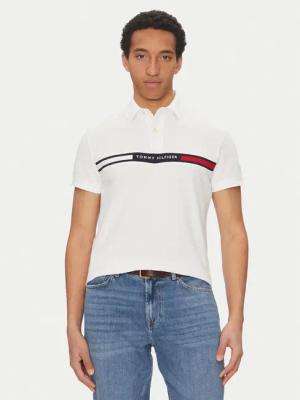 Tommy Hilfiger Poloshirt Chest Insert MW0MW38130 Weiß Regular Fit