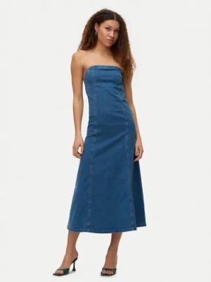 Vero Moda Jeanskleid Ailey 10328202 Blau Regular Fit
