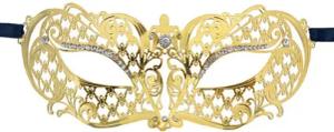 Zoelibat Verkleidungsmaske Schmetterling Augenmaske Melissa - Gold mit Strass