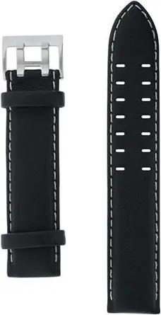 Di Modell Uhrenarmband Ersatzarmband Leder schwarz mit Doppeldornschließe für Junkers Uhr