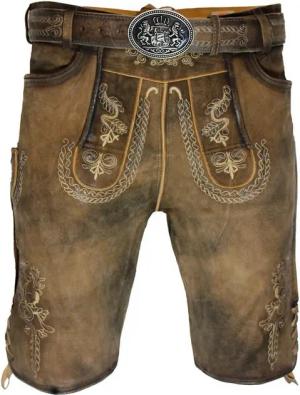 Maddox Trachtenlederhose MADDOX Herren Lederhose 'Kochelsee' mit Gürtel, S